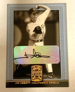 Jim Abbott Auto Gold Holofoil 2005 Donruss Greats Baseball #37 California Angels - Picture 1 of 2