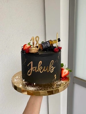 Dein Name Topper Gold Set NAME ALTER Geburtstag Torten Torte Cake Junge Deko - Bild 1 von 4