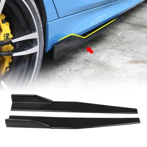 Universal Fit For Focus FIT Golf GTI BMW All Cars Short Winglet Side Skirt Lip - Picture 1 of 8