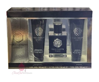 Juego de 3 piezas Vince Camuto Virtu - 1,7 oz EDT Sp + 3,0 oz bálsamo para después del afeitado + 3,0 oz gel de ducha Foto 1 de 2