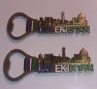 Novelty Copper Bottle Opener Uzbekistan Keychain Magnetic Comfortable Handle