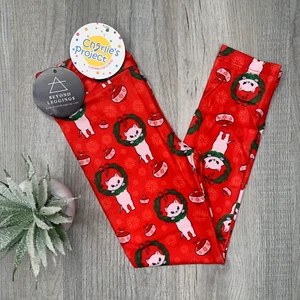 Holiday Kitten Aristocats Marie Print Kids Leggings - Picture 1 of 6