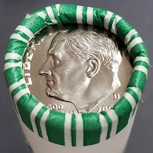 2009 D Roosevelt Dime Bank Wrapped Roll UNC (Kopf/Kopf) - Bild 1 von 5