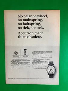 BULOVA ACCUTRON 209 WATCH VINTAGE ORIGINAL PRINT AD ADVERTISEMENT - Picture 1 of 1