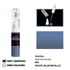 FOR TOYOTA PACIFIC BLUE 8R3 Touch Up Paint Pen Brush Fix Kit Scratch Chip Set - Picture 1 of 8