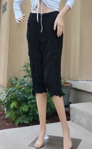 Harem Cut Button-Front Cropped Pant by One Teaspoon, size XXS, black color - Picture 1 of 20