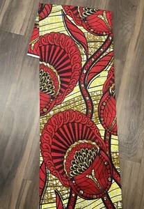 African Fabrics Ankara Kente Print 6 Yards, High Quality 100% Cotton - Picture 1 of 9