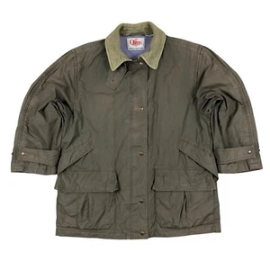 VTG Orvis Distressed Gokey Collection Olive Field Hunting Jacket Wool Lined Sz M - Picture 1 of 20