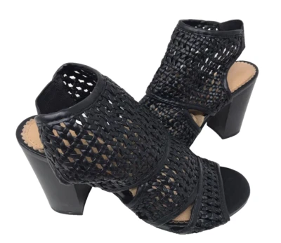 Salto Alto Feminino LC Lauren Conrad Morganite Peep Toe Preto Tamanho: 6 176T - Imagem 1 de 4