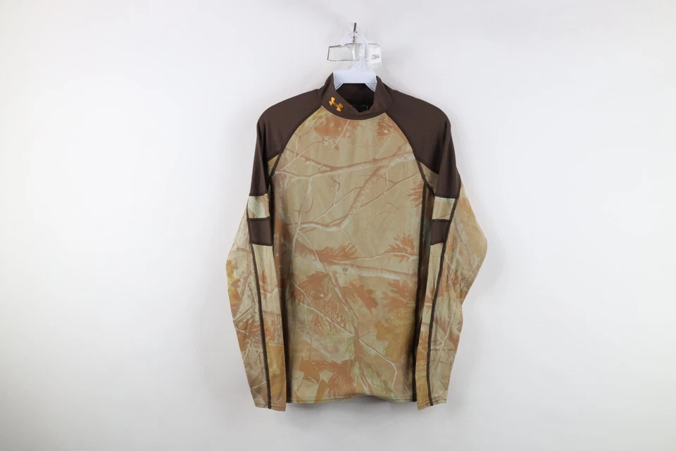 Camisa De Colección Under Armour Táctica Para Hombres L ColdGear Compresión Camuflaje Cuello Simulado Foto 1 de 4