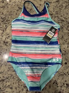 Girl's Youth Under Armour One Piece Swimsuit UPF 30 Size 14 NWT - Picture 1 of 2