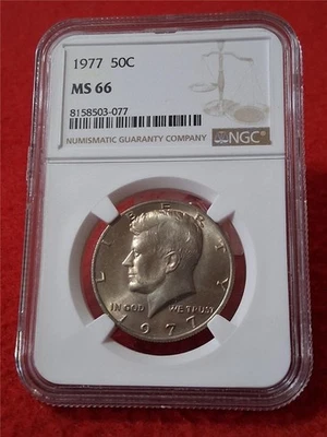 1977 KENNEDY HALF DOLLAR   NGC MS 66                                    #MF-5145 - Image 1 of 2