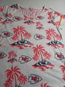 Camisa tropical manga corta Kansas City Chiefs para mujer 1X. - Imagen 1 de 15