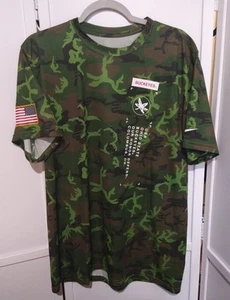 Gebrauchtes Nike The Ohio State Buckeyes grün Dri-Fit Tarnmuster Flagge Shirt Erwachsene Lrg - Bild 1 von 5