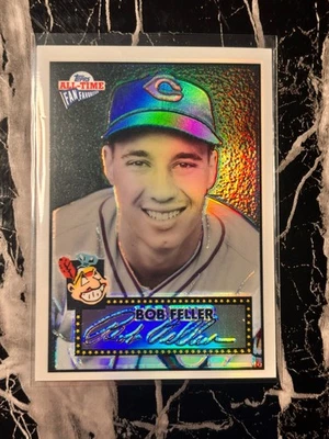 2005 Topps All-Time Fan Favorites - Bob Feller Refractor #d 34/299 - Image 1 of 2