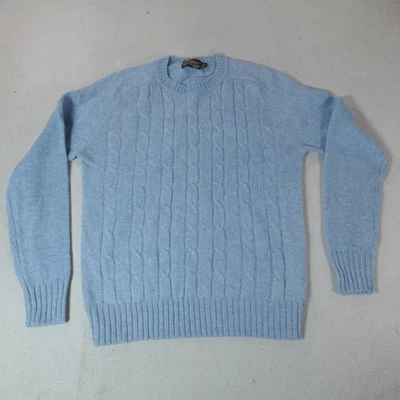 VIntage SearsSweater Mens XL Tall Light Blue Knit Wool Crewneck SportsWear Prep - Image 1 of 4