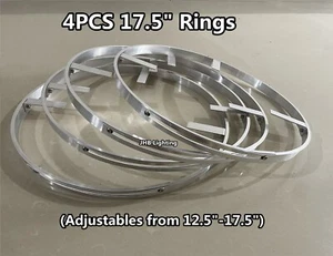 JHB 4x 17.5" Adjustable Aluminum Rings with Braket for making Wheel Rings Lights - Picture 1 of 3