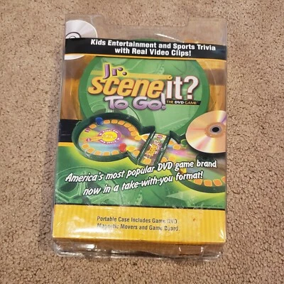 Jr. Scene It? To Go! Kids DVD Game, Portable Case, Magnetic Movers & Board  NEW - Image 1 of 3