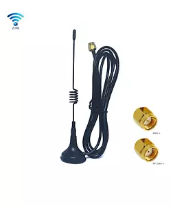 2.4GHz Wi-Fi/Bluetooth ISM Band antenna ABS material 50Ω Black 1.5m SMA/RP-SMA - Bild 1 von 6