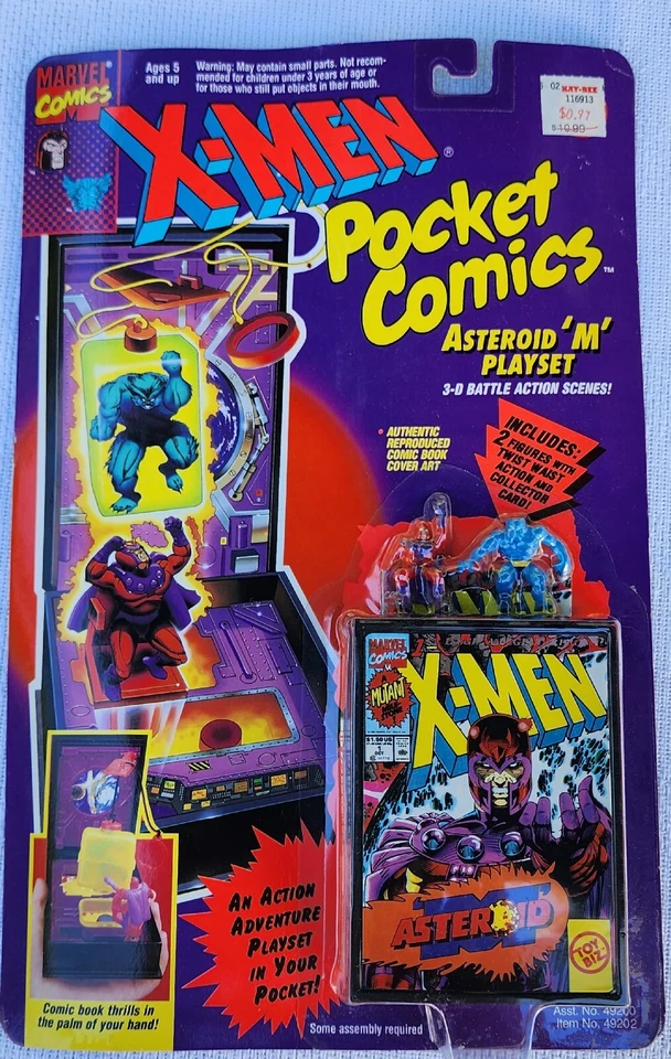 De colección 1990 X-Men Pocket Comics Asteroide M Juego Figuras de Acción Juguetes Sellados Foto 1 de 4