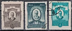 RUSSIA,USSR:1944 SC#938-40 Used CTO N. Rimski-Korsakov, composer AR440 - Picture 1 of 2