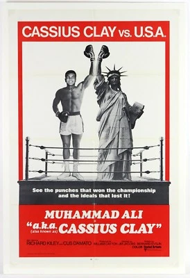 1970 Muhammad Ali a.k.a. Cassius Clay Film Poster Measuring 27" x 41"  - Image 1 of 4