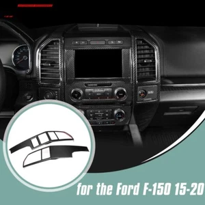 Real Carbon For Ford F150 F-150 2015-2020 Raptor Screen Side AC Vent Panel Trim - Imagen 1 de 14