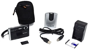 Sony Cyber-shot DSC-T70 8.1MP 3x Optical Zoom CCD Digital Camera Black - Bundle - Bild 1 von 18