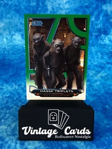 Star Wars Galactic Files 2018 #TFA-54 Hassk Triplets /199 Green Base SINGLE Card - Picture 1 of 2