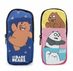 WE BARE BEARS Smart Pocket Pencil Case Stationery Cosmetic Pouch Cute Kids Gift