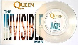 NM/NM Queen The Invisible Man Ltd Edition Clear vinyl 7" single 45 1989 - Bild 1 von 2