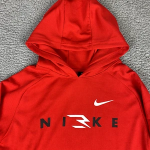 Nike Russell Wilson Hoodie Youth Boys XL 13-15 YRS Red Thermal Waffle Active NEW - Picture 1 of 11