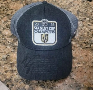Mark Stone Vegas Golden Knights 2023 Stanley Cup Champions Hat Signed Autograph - Picture 1 of 2