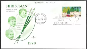 Canada #530 Tagged "SNOWMOBILE + TREE" Fine Used 1970 Rosecraft Cover - Picture 1 of 2