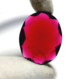 Certified 79 Ct Natural Pink Quartz Oval Shape Faceted Cut Gemstone J570