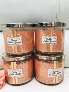 4 New Candle Bath & Body Works Golden Peach Sparkle 14.5 OZ 3 Wick Large Candle - Picture 1 of 3
