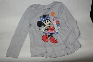 NUEVA CON ETIQUETAS CAMISA DISNEY MINNIE MOUSE Niña Navidad Navidad Mangas Largas Fiesta 8 - Imagen 1 de 7
