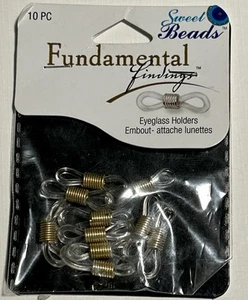 10 soportes para gafas de silicona blancos por hallazgos fundamentales, cuentas dulces - Imagen 1 de 4