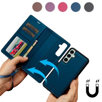 Removable Wallet Case Leather Flip Cover for Samsung S24 FE/S23 FE/S21 FE/S20 FE - Image 1 of 4