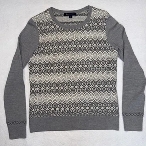 Men’s Brooks Brothers Navy Crew Sweater small Lambswool Multicolor Argyle VTG - Picture 1 of 7