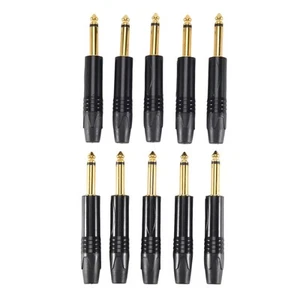 ou Plaquage 10Pcs Plug Mono Professional 2 Pole 6.35 Mm 6.5Mm Prise Stéréo 5538 - Photo 1/7