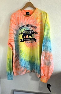 NWT Yellowstone National Park Men Multicolor Graphic Tie Dye Sweatshirt Size 2XL - Picture 1 of 9