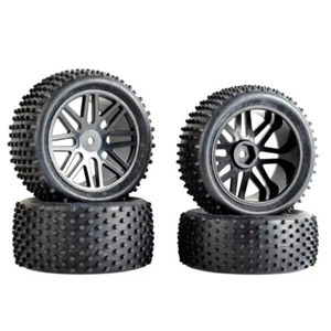 4x 1/10 Rubber Tires and Wheels Rim 12mm Hex For HPI HSP Tamiya RC On-Road Car - Picture 1 of 5