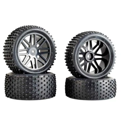 4PCS RC 1/10 On-Road Tires&Wheel 12mm HEX For Tamiya HPI HSP Off Road Model Car - Image 1 of 4