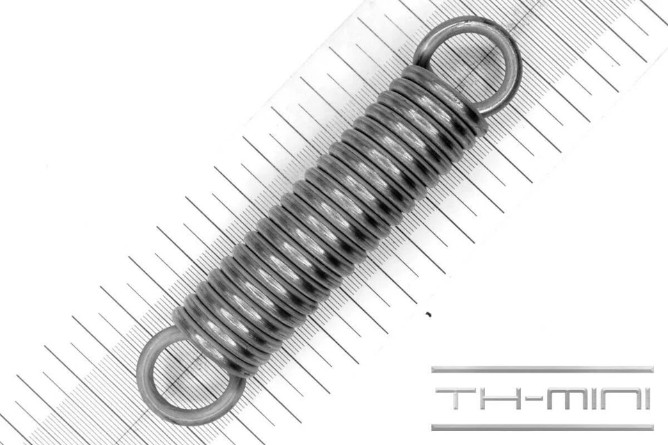GUTEKUNST FEDERN Zug-Feder 4mm Haken Öse 24x113,5mm 65,6kg Spiral Edel-stahl rostfrei Metall