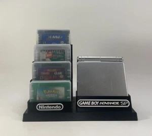 Game Boy Advance SP & 8 Game's in Protective Case's - DISPLAY ONLY (Customize) - Picture 1 of 8