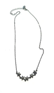 Collar ajustable cadena negra Liz Claiborne 5 estrás estrella centelleante 18" - Imagen 1 de 3