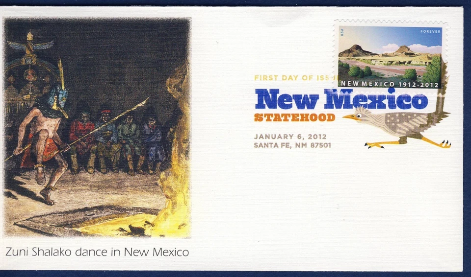 US 2012 New Mexico Statehood DCP Cancel FDC (4591) . Fleetwood Cachet - Image 1 of 1