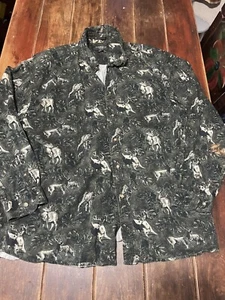 Mens Knights Sportswear Whitetail Deer Long Sleeve Button Shirt Size XL - Picture 1 of 11