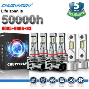9005 9006 H3 Kit de faros LED Hi Lo Luz antiniebla For Mitsubishi 3000GT 1994-99 - Picture 1 of 12